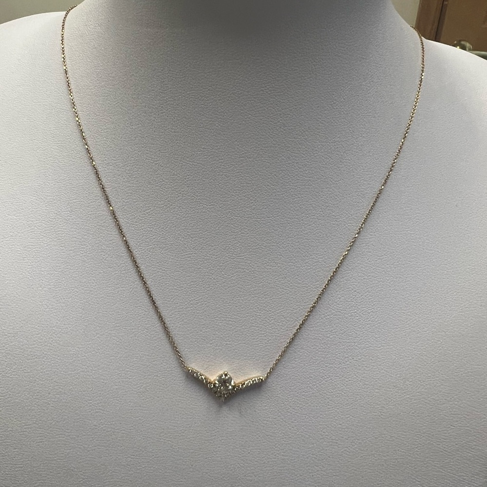 14k Lab diamond necklace